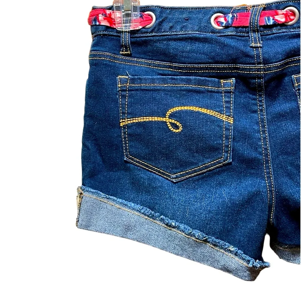 Justice Juniors Dark Blue Wash Denim Girls Shorts Size 16